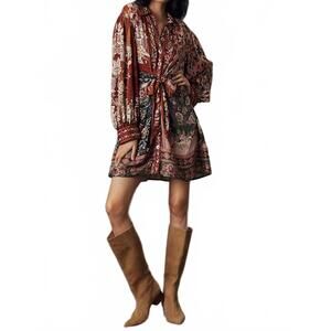 papaya salad scarf mini dress NWT Farm Rio Papaya Salad Scarf Mini Dress